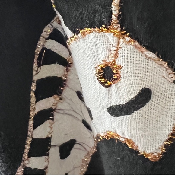 VINTAGE Ramona Rull Womens Black White & Gold Animal Dress size AV - Picture 2 of 14